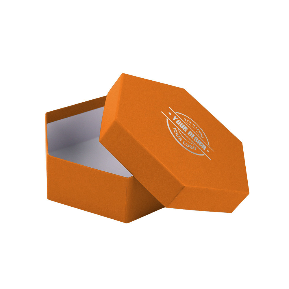 Hexagonal box in orange color