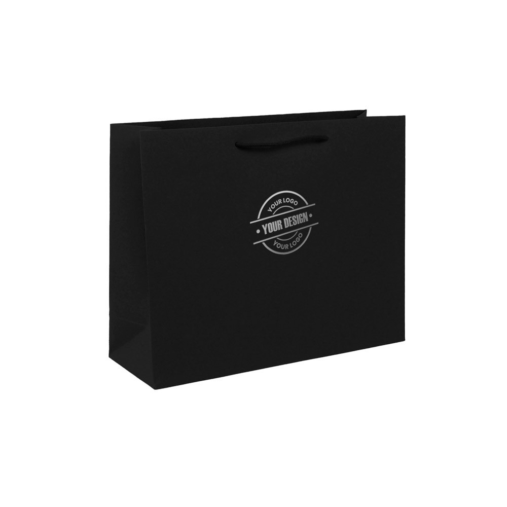 Elegant line paper bags black color