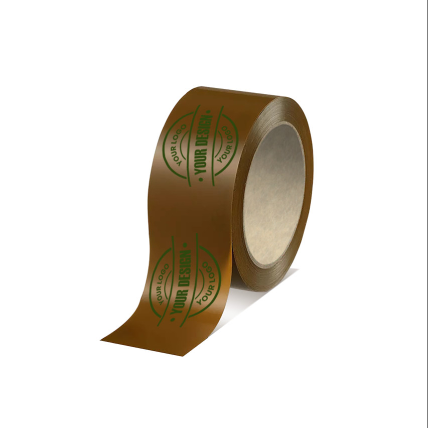 Adhesive tape in brown color