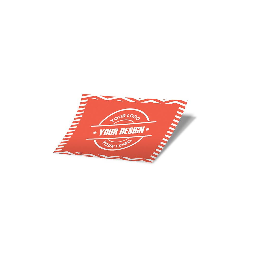 Paper sticker with digital print parallelogram 