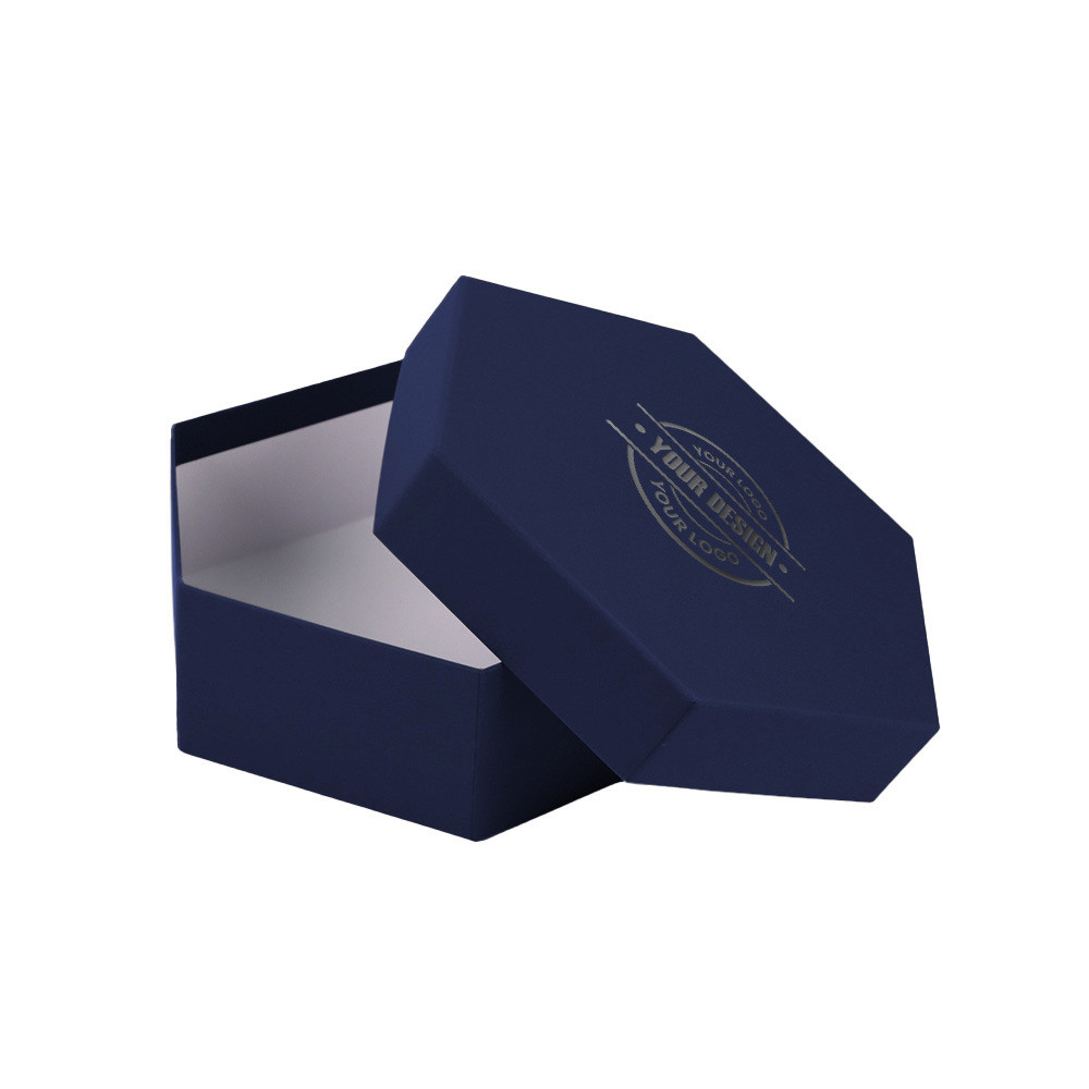 Hexagonal box in blue color